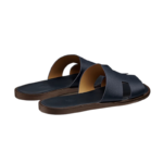 Hermes Izmir Sandal Marine Brown Epsom Leather - Image 4