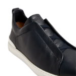 Zegna Navy Blue Deerskin Triple Stitch - Image 2
