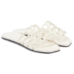 LOEWE Petal Anagram slide in soft calfskin white - Image 2