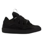 Lanvin ‘Curb’ Leather Blend Sneakers in Black