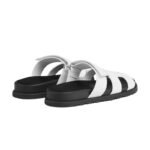 Hermes Chypre Sandals – White Palladium Hardware - Image 3