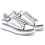 Alexander Mcqueen Oversized – White Black Outline - Image 2