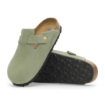 Birkenstock Boston Soft Footbed – Suede Green Tea - Image 4
