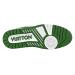 Louis Vuitton Trainer Green Monogram Denim White - Image 5