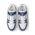 Louis Vuitton LV Trainer Monogram Denim – White Blue - Image 3