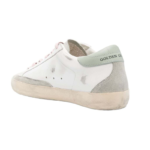 Golden Goose Super-Star Leather Sneakers – White Silver Aqua - Image 3