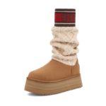 UGG Classic Sweater Letter Boot – Chestnut - Image 4