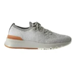 BRUNELLO   CUCINELLI   Cotton chiné   knit   sneakers   in   grey