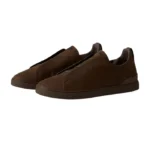 ZEGNA   DARK   BROWN   TRIPLE STITCH™   SECONDSKIN SNEAKERS - Image 5